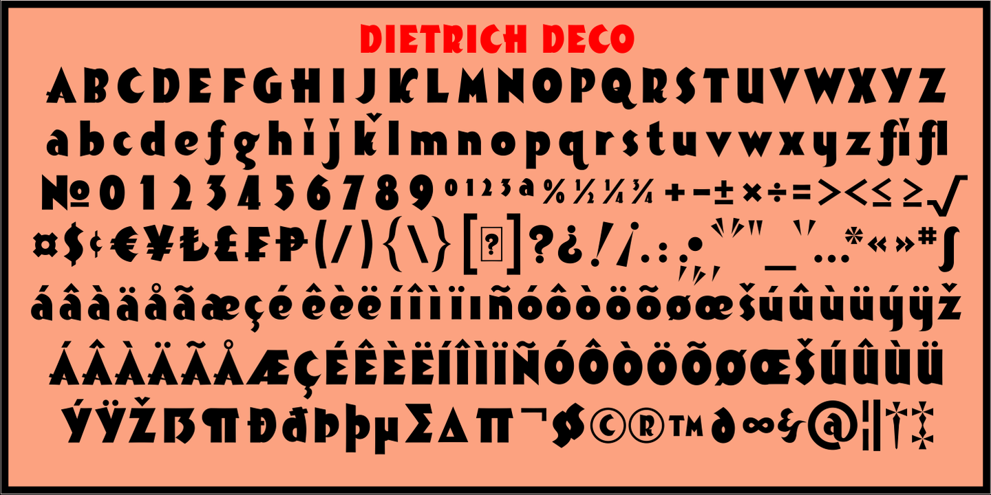 Example font Dietrich Deco #2